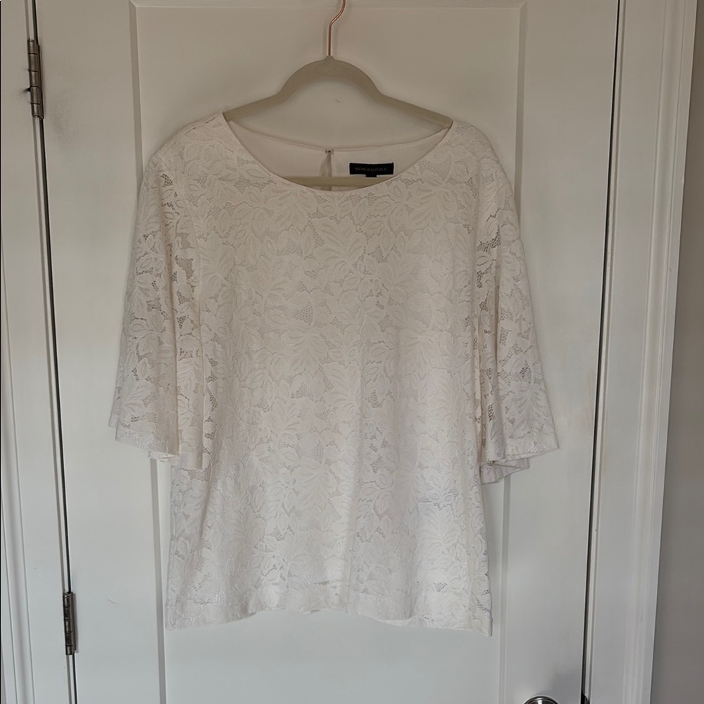 Elegant White Lace Top